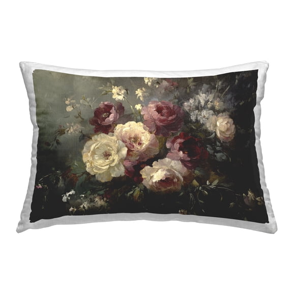 Stupell Industries Floral Decadence Bouquet 14" x 20" Plants & Flowers Floral Print Polyester Throw Pillow, Zip Closure 1 Count