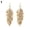 Gold, variant on Ayyufe Women's Boho Alloy Feather Rhinestone Eardrops Party Hook Dangle Earrings