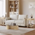 thumbnail image 5 of Aufeile End Table, Narrow Fluted Boho Wood Side Table with Storage Shelf, Small Space Accent Table, Natural, 5 of 9