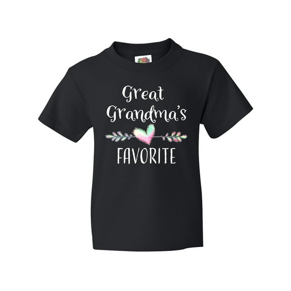Inktastic Great Grandmas Favorite- Heart Great Grandchild Youth T-Shirt