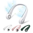 thumbnail image 4 of Ventilador de refrigeración sin hojas, con cuello giratorio de 360 ​​°, ventilador de aire colgante, enfriador ajustable, recargable, color blanco Methold HA004931-01B, 4 of 6