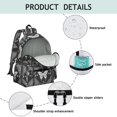 thumbnail image 4 of Butterfly and Skull Gothic Pattern Backpack for School, Cute School Bag with Adjustable Shoulder Straps and Padded Back, 13.4"x11"x4.7", 4 of 5