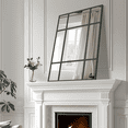 thumbnail image 4 of MAYEERTY 39x30 Iron Right-Angle Rectangle Black Pane Hanging Mirror, 4 of 4