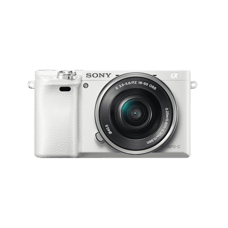 Sony Alpha a6000 Mirrorless Interchangeable-lens Camera w/ 16-50mm lens - White