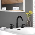 thumbnail image 6 of ANGELES HOME Widespread Bathroom Faucet 3 Hole, Deck Mounted Bathtub Basin Vanity Sink Faucet, 2 Handles Solid Brass Bathroom Faucet, Drain Assembly, Matte Black, 6 of 7