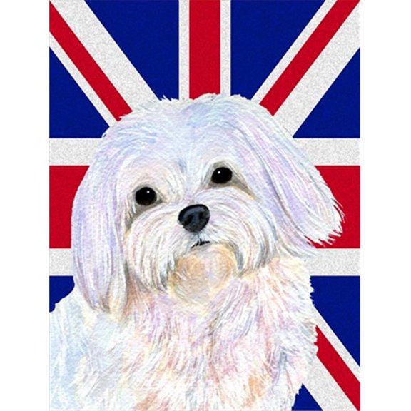 Maltese With English Union Jack British Flag Flag Garden Size