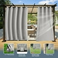 thumbnail image 5 of Lapalife Outdoor Curtains for Patio Waterproof 71 x 96 in Windproof Grommet & Back Tab Thermal Insulated Keep Privacy for Yard Porch, 1 Panel, 5 of 8