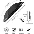 thumbnail image 2 of Parapluie de Golf Inversé 10 Baleines Pliable Anti 99 UV Protection UPF 50, Ouverture/fermeture Automatique, Léger Compact Portable Extérieur, Soleil/pluie, Hommes Femmes Design avec Mousqueton, 2 of 4