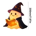 thumbnail image 3 of HongMinWen Cute Witch Ghost Reading Book Lamp,Adorable Halloween Light up Ghosts Decor,3D LED Warm, Read Books Figurine Night Lights Decor, 3 of 5