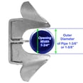 thumbnail image 4 of Wall Mount Gate Butterfly Fork Latch - 1-3/8-1-5/8" Fork - Chain Link Fence Gate Latching Hardware - Chain Link Fence Gate Parts, 4 of 4