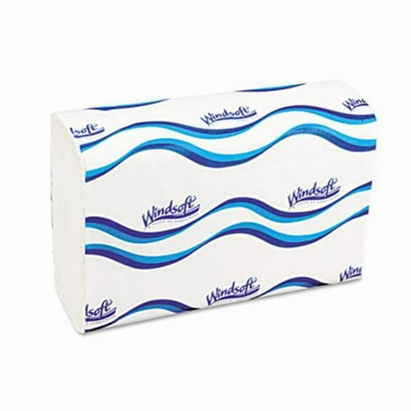 Windsoft  Embossed C-Fold Paper Towels, 10.1 x 13.2, White, 200-Pack, 12 Packs-Carton