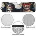 thumbnail image 6 of HUIAOCNG Cool Dog Windshield Sunshade Car Sun Shade Heat Shield Sunshade Sun Visor Mat for 1997-2017 Jeep Wrangler Rubicon Sahara TJ JK JKU 2/4 Doors USA Flag, 6 of 6