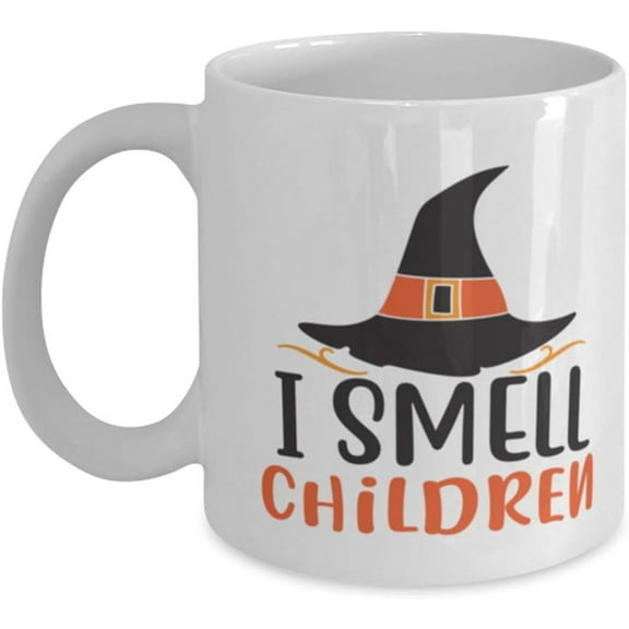 Halloween Coffee Mug: I Smell Children - White 11oz