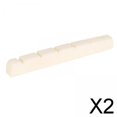 thumbnail image 1 of 2x Tuerca de guitarra eléctrica ranurada, tuerca preranurada de fondo plano duradera, tuercas de guitarra para guitarras eléctricas, pieza de bricola 2 piezas, 1 of 4
