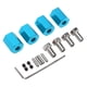 thumbnail image 5 of Estrela - Juego de 4 cubos hexagonales de rueda de 0.472 in, altura de 0.630 in con pasadores, universales de aluminio para vehículos de control remoto 1/10 1/12, color azul, 5 of 8