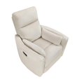 thumbnail image 2 of Pemberly Row Corduroy Swivel Glider Reclining Chair in Beige, 2 of 17