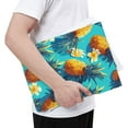 thumbnail image 4 of Pobuds Leather Laptop Sleeve, Padded Case, Thin Portable, Versatile Bag - Compatible with 13 inch laptops or MacBook Air Pro 13 inch 2016 or later - Vertical, Pineapple Flowers Summer, 4 of 5