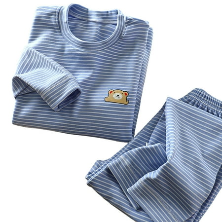 

Mercatoo Children s Velvet Set Warm Heating Autumn Winter Pyjamas Children s Base Thickened Ribbing Baby Girl Clothes