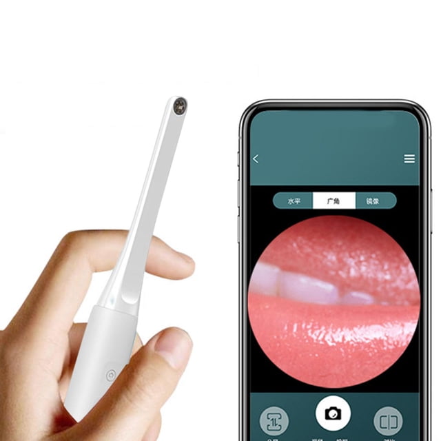 Caméra Intra-Orale Facile à Utiliser Visuelle Portable Objectif 7mm USB Rechargeable Blanc