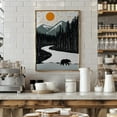 thumbnail image 2 of Bear By the River Framed Art Modern Wall Decor, 2 of 15