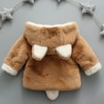 thumbnail image 4 of BULLPIANO Toddler Girls Winter Warm Coats Jacket Hooded Coat with Ears Faux Thicken Baby Snowsuit Outwear, 4 of 7