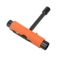 thumbnail image 3 of Llave en forma de T o de L para placas deslizantes, herramienta de mantenimiento de patinetas de 3 orificios de color naranja, 3 of 8