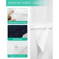 thumbnail image 3 of No Hook Shower Curtains with Snap in Liner, Navy Blue Yellow Pink Waterproof Fabric Shower Curtain, Modern Abstract Art Geometric Double Layers & See-Through Top Window Bathroom Curtains 36''x72'', 3 of 6