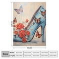 thumbnail image 4 of JEUXUS Soft Warm Throw Blanket for Couch Living Room Art Butterfly Flower High Heel Cozy Fuzzy Throw Blanket for Sofa Bed Blanket, 4 of 6