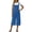 Blue, variant on Jumpsuits for Women Square Neck Adjustable Strap Baggy Bib Overalls Wide Leg Pleated Casual Capri Jumpsuits with Pockets Beige M