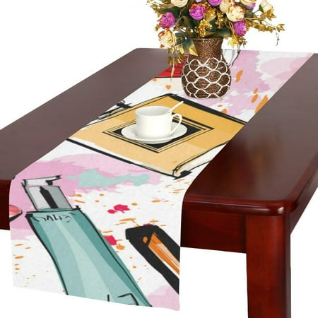 

MYPOP cosmetics and perfumes Table Runner 16x72 inches