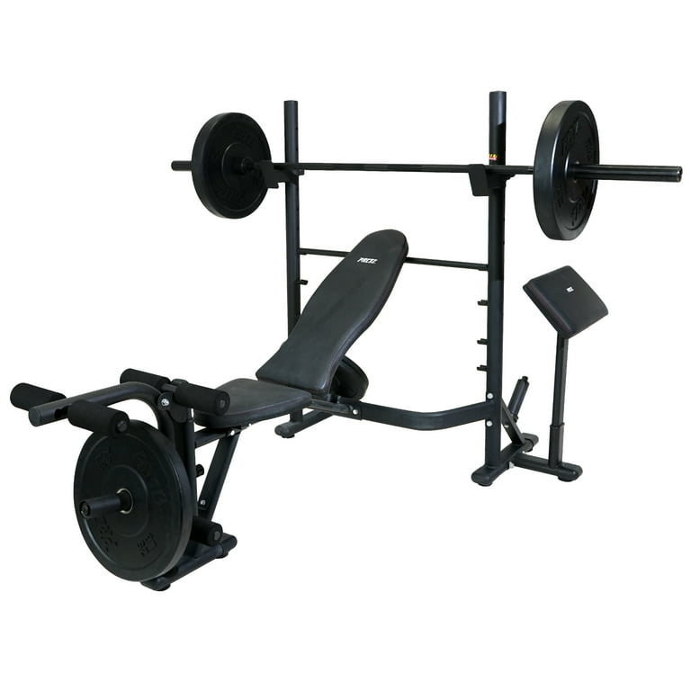 PRCTZ Homegym Bundle: Adjustable Weight Bench, Squat Rack, Barbell