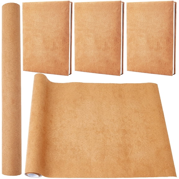1 sheet Faux Suede Book Covers Notebook Wraps Rectangle Saddle Brown 300x1300mm