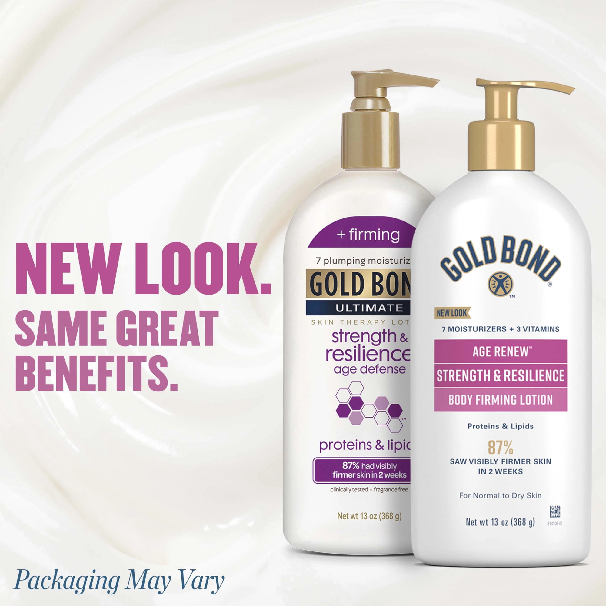 (2 pack) Gold Bond Age Renew Strength and Resilience Lotion, 13 oz., With Proteins and Lipids for Aging and Mature Skin
