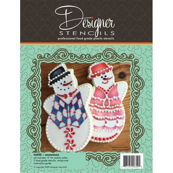 Snowman Cookie Cutter and Stencil Set by Designer Stencils