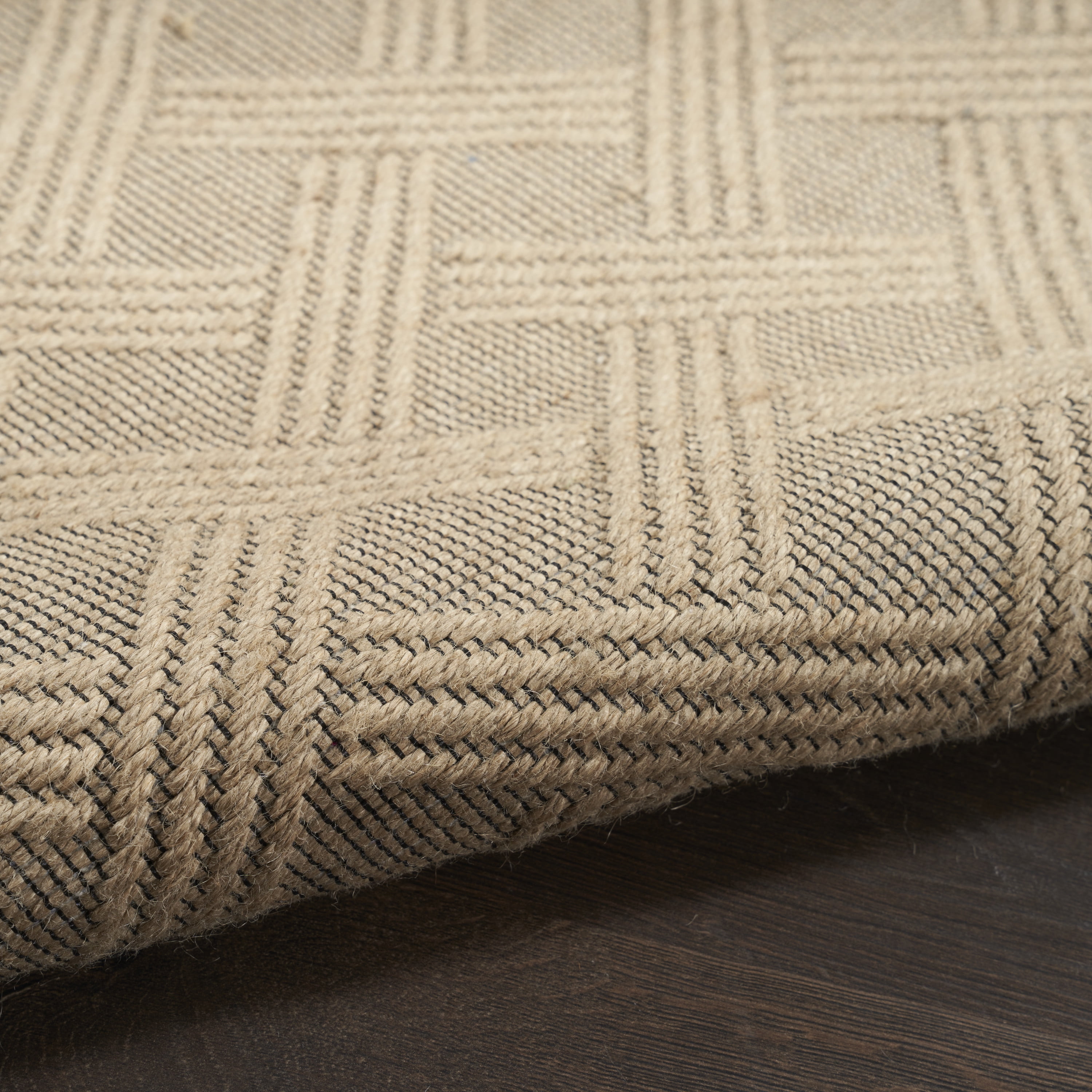 Nourison Washable Organic Geometric Natural 3'11" x 5'11" Area Rug (4x6)