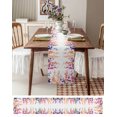 thumbnail image 6 of Table Runner Dresser Scarf 13 x 72 Inch Classic Pastoral Watercolor Wildflowers Table Runners Non-Slip Heat Kitchen Dining Table Decor for Indoor Outdoor Home Party Decoration, 6 of 7