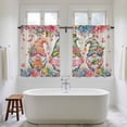 thumbnail image 4 of Spring Gnomes Kitchen Curtain for Berdoom Living Room Cafe 54 Inch Length, Farmhhouse Floral Botanical Rustic Tiers Curtains Light Filtering Drapes Rod Pocket Window Treatment 2 Panels 52"Wx54"L, 4 of 8