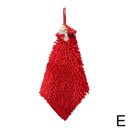 

Creativity Towel Wipes Hand Red Cartoon Pattern Kitchen Towel Hangable L9Z2