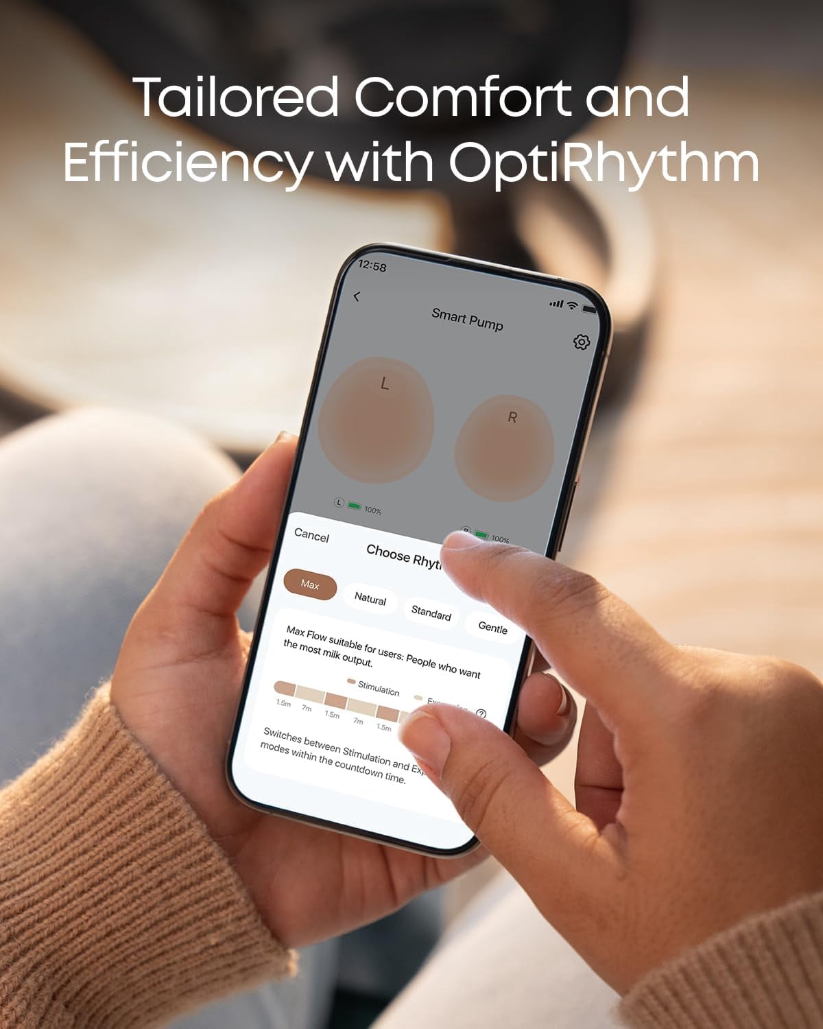 eufy Heated Wearable Breast Pump S1with Original Diaphragm (2-Pack), Hands-Free Breast Pump with Industry-Leading HeatFlow™ Tech, App-Controlled OptiRhythm™,
