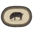 thumbnail image 2 of VHC Brands Sawyer Mill Pig 12 x 18" Jute Placemats, Set of 6, Charcoal, 2 of 5