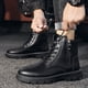 thumbnail image 4 of Botas Martin con cremallera y aumento de altura para hombre, informales, de cabeza redonda, con costuras de otoño e invierno, color negro, 4 of 5