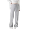 thumbnail image 2 of Purcolt Women's Maternity Pants Dressy Casual High Waist Wide Leg Pregnancy Pants Drawstring Elastic Loose Fit Palazzo Pants Trousers, 2 of 6