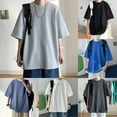 thumbnail image 6 of CENL Men T-shirt Oversized Solid Summer Casual Wear Tee Fashion Comfortable Loose Top, 6 of 9