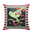 thumbnail image 1 of xiaxaixu Christmas Pillowcase, Cartoon Elf Print Throw Pillow Cover Home Decor for Sofa Bedroom, 1 of 8
