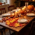 thumbnail image 2 of Maple Leaf Placemat, Autumn Artificial Leaves Decoration for Home, Thanksgiving Halloween Centerpieces for Tables Decoration (1Pc), 2 of 6