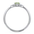 thumbnail image 4 of Birthstone Oval Ring with Shoulder Accents - Peridot (August), 4 of 5