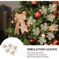 thumbnail image 4 of Adornos florales navideños con purpurina, ramas florales festivas, 5 uds., 4 of 5
