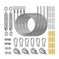 thumbnail image 4 of Kit de herrajes para toldo vela, accesorios, juego de fijación para toldo portátil de alambre metálico 52 piezas, 4 of 9