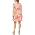 thumbnail image 2 of Vince Camuto Womens Printed Tiered Dress Coral 16, 2 of 3