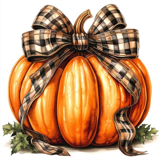 Kit de pintura por números sobre lienzo, arte al óleo artesanal, imagen de calabaza, decoración del hogar, 40x40cm